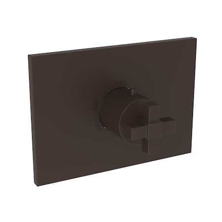Newport Brass 3/4" Square Thermostatic Trim Plate With Handle in Oil Rubbed Bronze 3-3154TS-10B